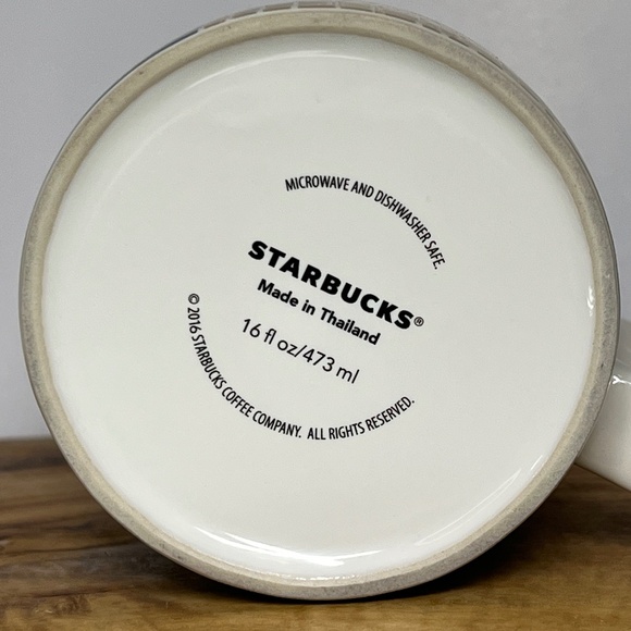 Starbucks Brussels Global Icon City Series Mug 16 oz White Green 4" Tall 2016 - Picture 12 of 12